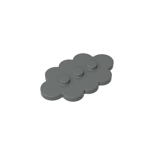GDS-2138 - Plate Special 3 x 5 Cloud with 3 Center Studs