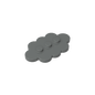 GDS-2138 - Plate Special 3 x 5 Cloud with 3 Center Studs