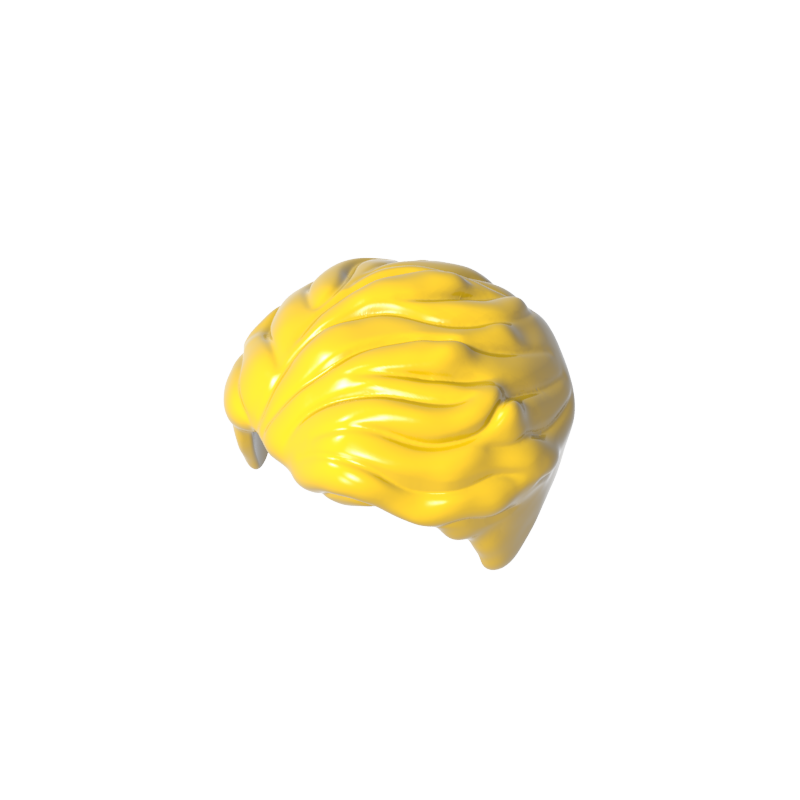 GDS-2155 - Minifig Hair Swept Left Tousled [Plain]