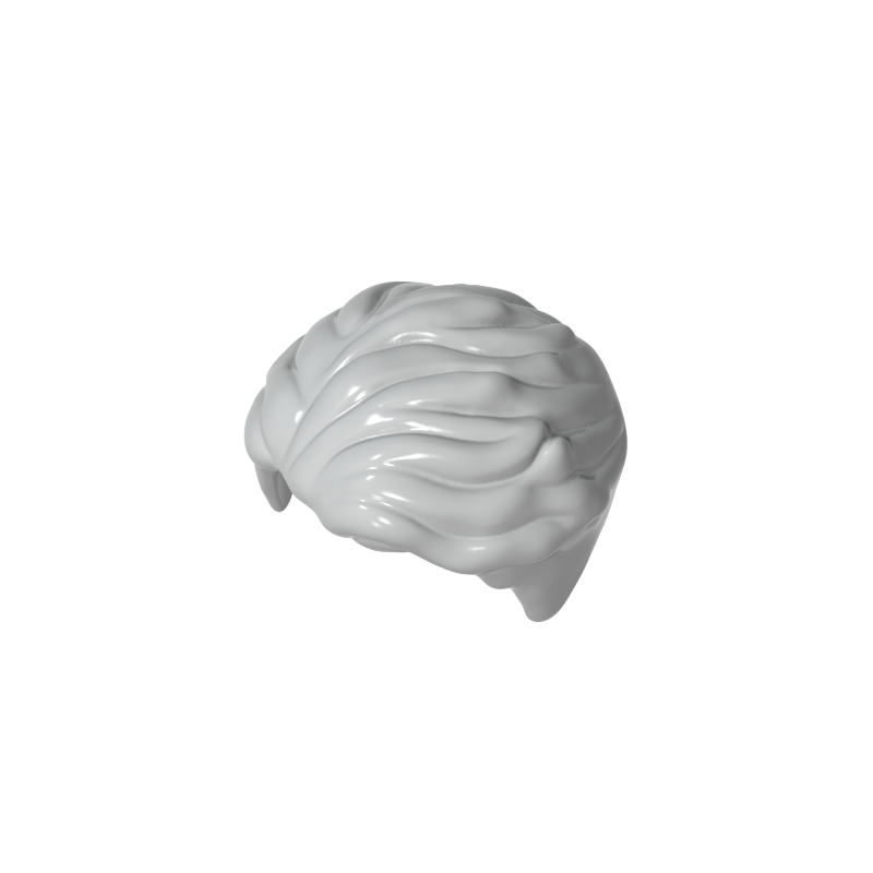 GDS-2155 - Minifig Hair Swept Left Tousled [Plain]