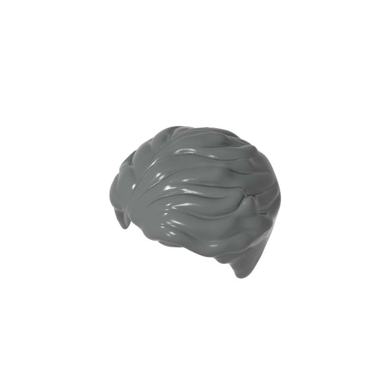 GDS-2155 - Minifig Hair Swept Left Tousled [Plain]