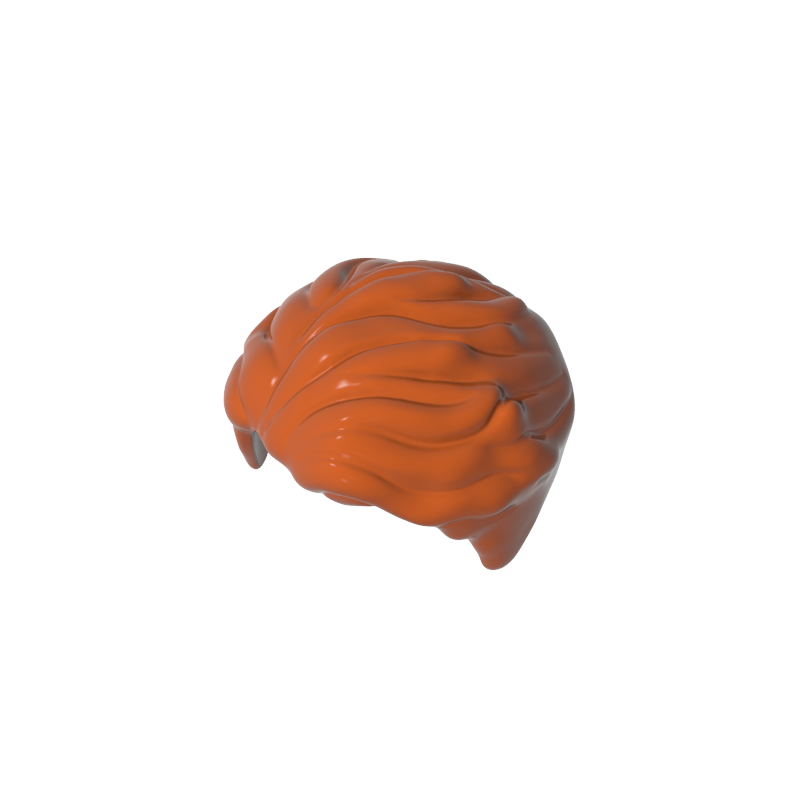 GDS-2155 - Minifig Hair Swept Left Tousled [Plain]