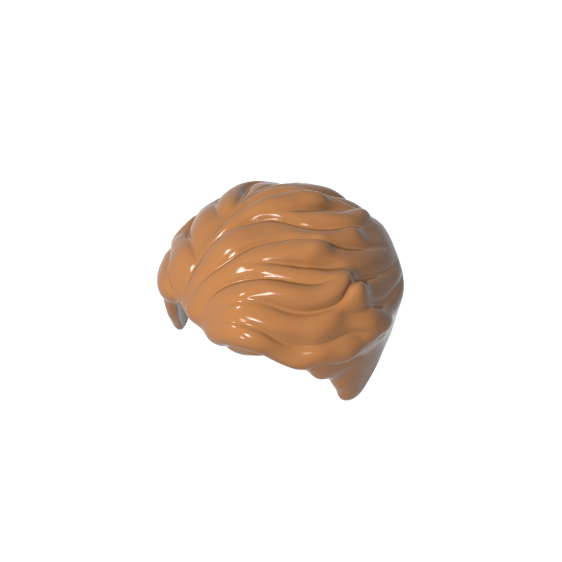 GDS-2155 - Minifig Hair Swept Left Tousled [Plain]