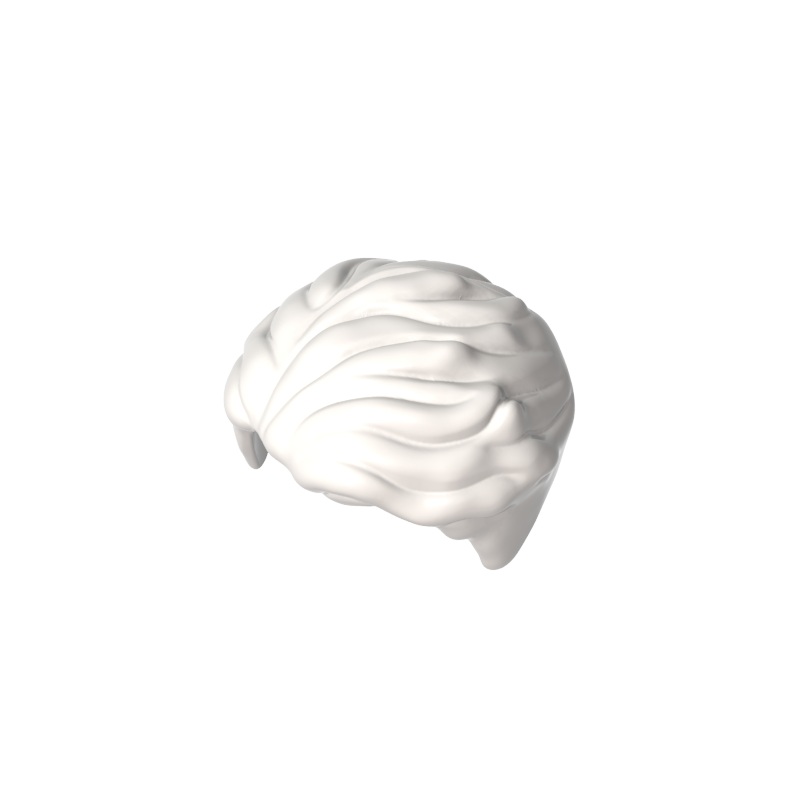 GDS-2155 - Minifig Hair Swept Left Tousled [Plain]