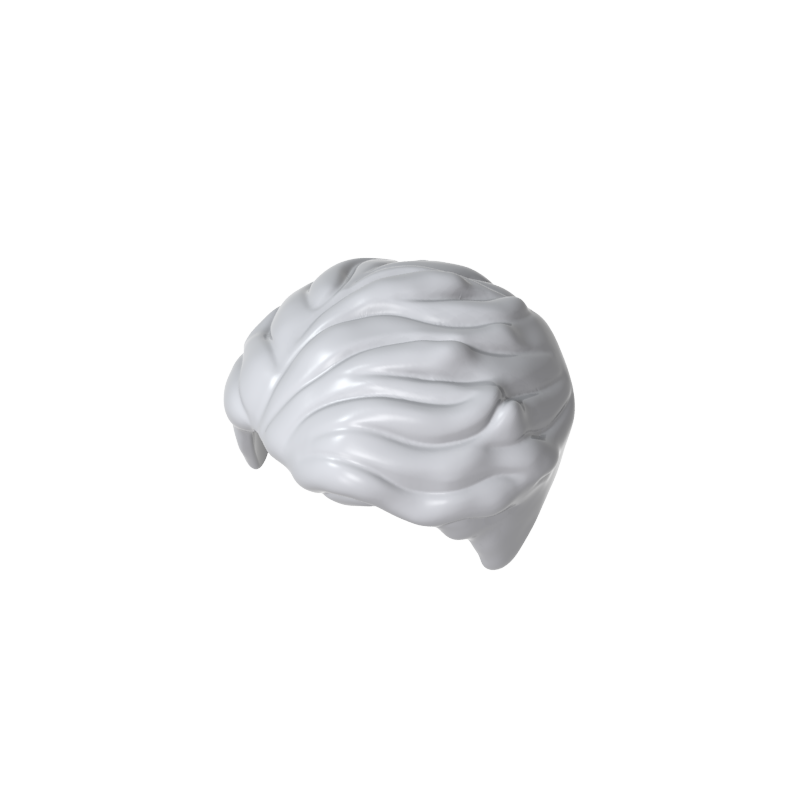 GDS-2155 - Minifig Hair Swept Left Tousled [Plain]