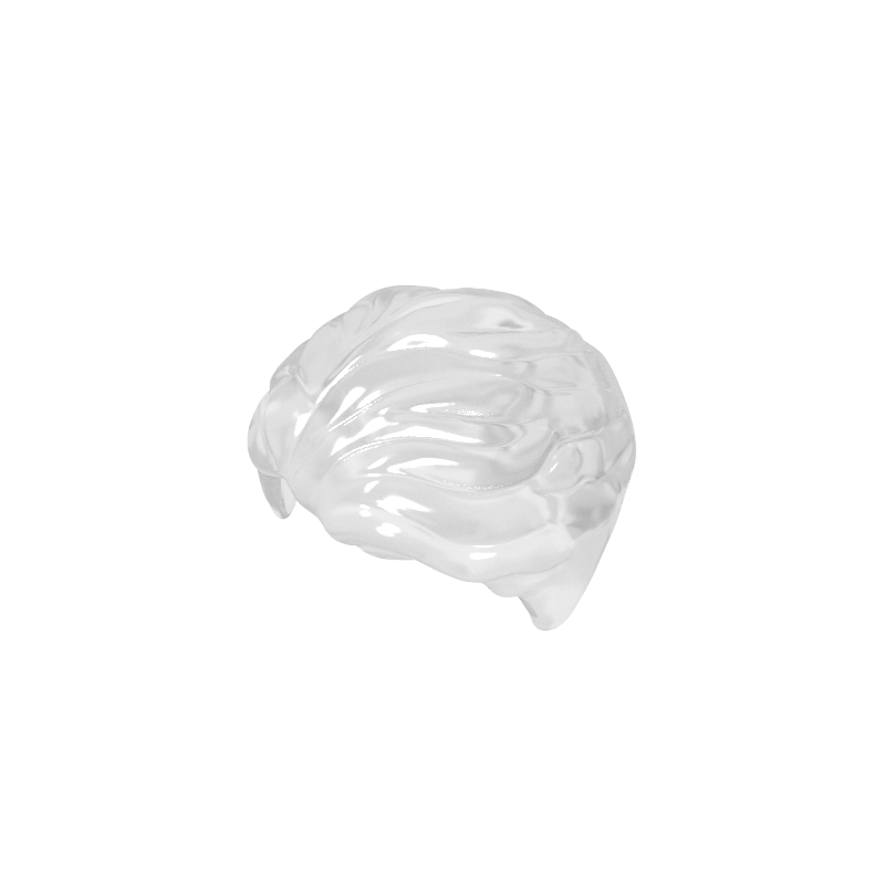 GDS-2155 - Minifig Hair Swept Left Tousled [Plain]