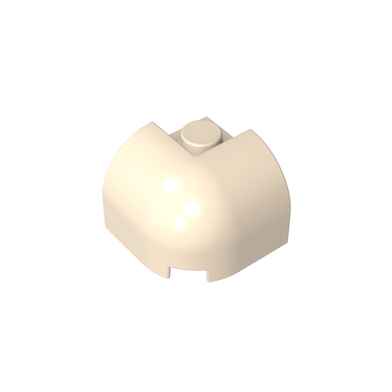 GDS-2181 - Brick Curved 2 x 2 x 1 1/3 with Curved Top - Corner