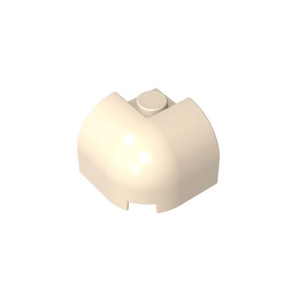 GDS-2181 - Brick Curved 2 x 2 x 1 1/3 with Curved Top - Corner