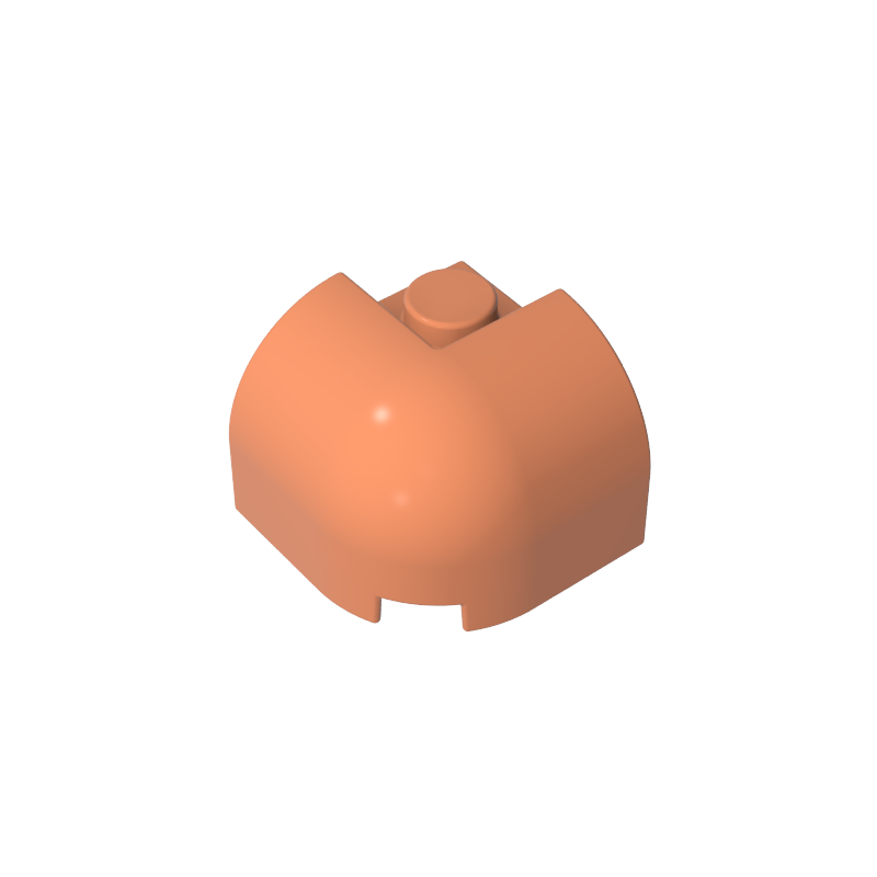 GDS-2181 - Brick Curved 2 x 2 x 1 1/3 with Curved Top - Corner