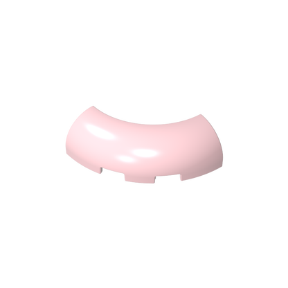 GDS-2189 - Brick Round Corner 3 x 3 x 1 with Bottom Cut Outs [No Studs] [1/4 Arch]