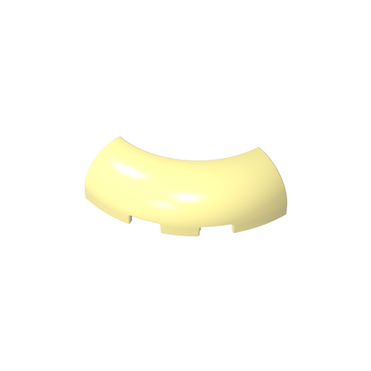 GDS-2189 - Brick Round Corner 3 x 3 x 1 with Bottom Cut Outs [No Studs] [1/4 Arch]
