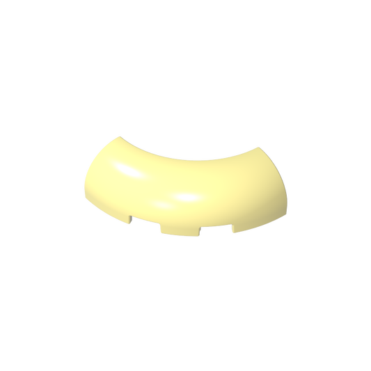 GDS-2189 - Brick Round Corner 3 x 3 x 1 with Bottom Cut Outs [No Studs] [1/4 Arch]