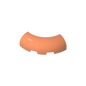GDS-2189 - Brick Round Corner 3 x 3 x 1 with Bottom Cut Outs [No Studs] [1/4 Arch]