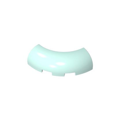 GDS-2189 - Brick Round Corner 3 x 3 x 1 with Bottom Cut Outs [No Studs] [1/4 Arch]