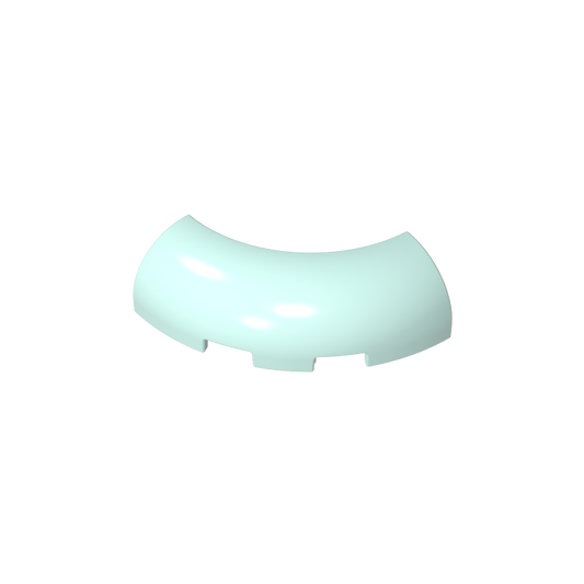 GDS-2189 - Brick Round Corner 3 x 3 x 1 with Bottom Cut Outs [No Studs] [1/4 Arch]