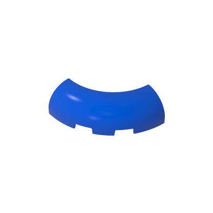 GDS-2189 - Brick Round Corner 3 x 3 x 1 with Bottom Cut Outs [No Studs] [1/4 Arch]