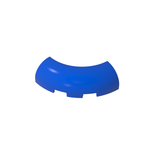 GDS-2189 - Brick Round Corner 3 x 3 x 1 with Bottom Cut Outs [No Studs] [1/4 Arch]