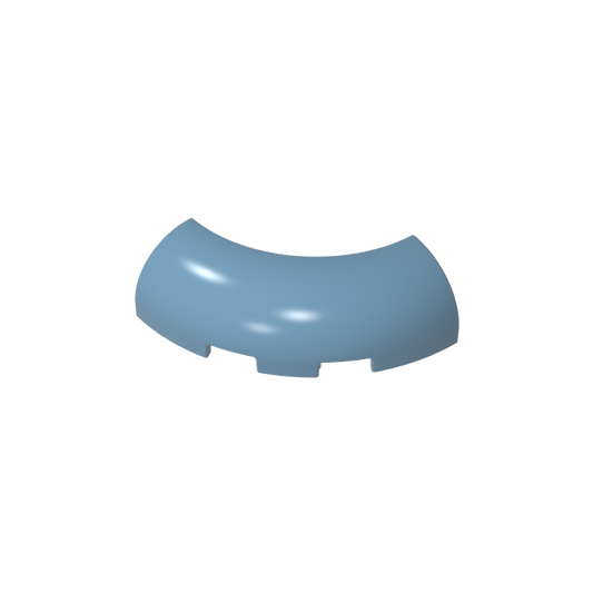 GDS-2189 - Brick Round Corner 3 x 3 x 1 with Bottom Cut Outs [No Studs] [1/4 Arch]
