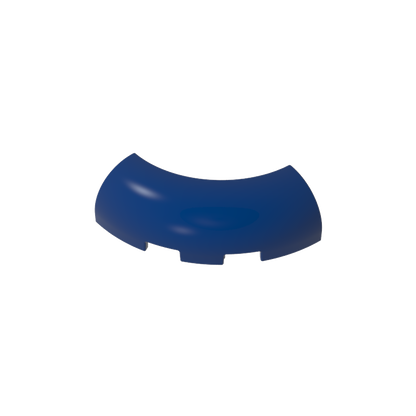 GDS-2189 - Brick Round Corner 3 x 3 x 1 with Bottom Cut Outs [No Studs] [1/4 Arch]