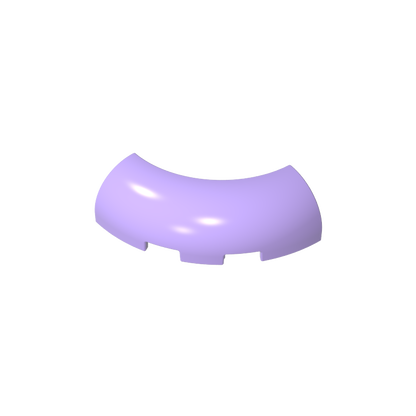 GDS-2189 - Brick Round Corner 3 x 3 x 1 with Bottom Cut Outs [No Studs] [1/4 Arch]