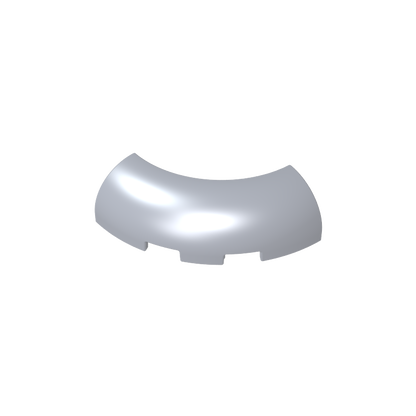 GDS-2189 - Brick Round Corner 3 x 3 x 1 with Bottom Cut Outs [No Studs] [1/4 Arch]