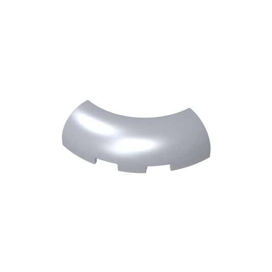 GDS-2189 - Brick Round Corner 3 x 3 x 1 with Bottom Cut Outs [No Studs] [1/4 Arch]
