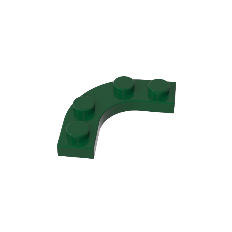 GDS-2191 - Plate Round Corner 3 x 3 with 2 x 2 Round Cutout