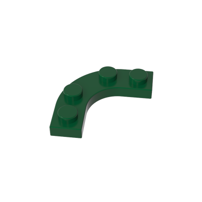 GDS-2191 - Plate Round Corner 3 x 3 with 2 x 2 Round Cutout