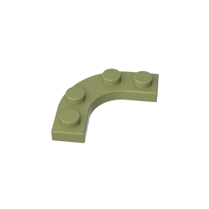 GDS-2191 - Plate Round Corner 3 x 3 with 2 x 2 Round Cutout