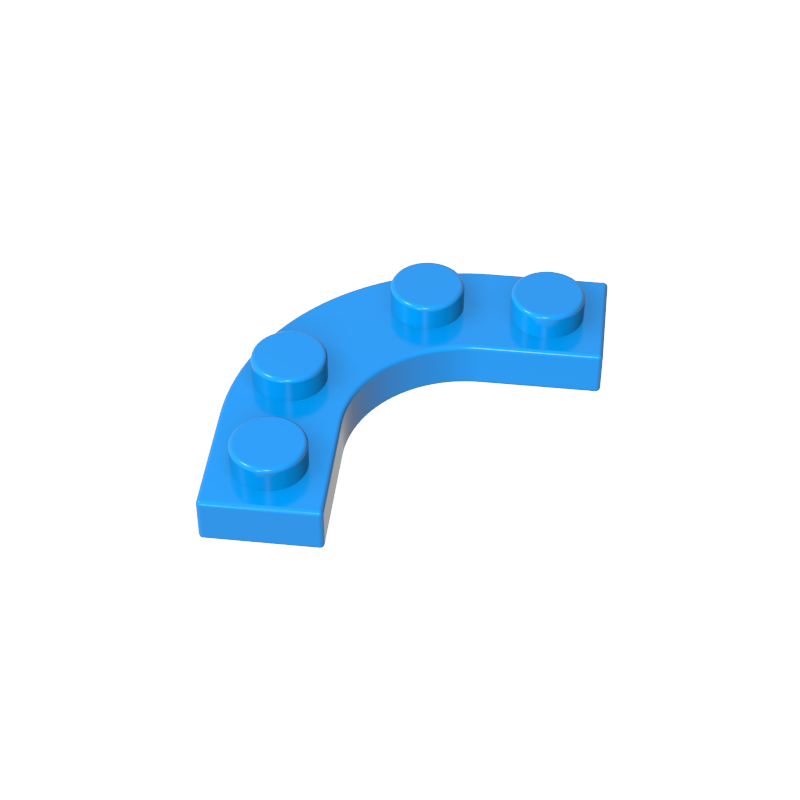GDS-2191 - Plate Round Corner 3 x 3 with 2 x 2 Round Cutout