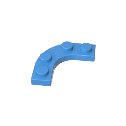 GDS-2191 - Plate Round Corner 3 x 3 with 2 x 2 Round Cutout
