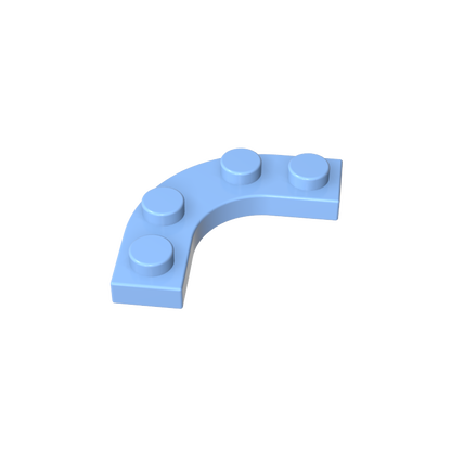 GDS-2191 - Plate Round Corner 3 x 3 with 2 x 2 Round Cutout