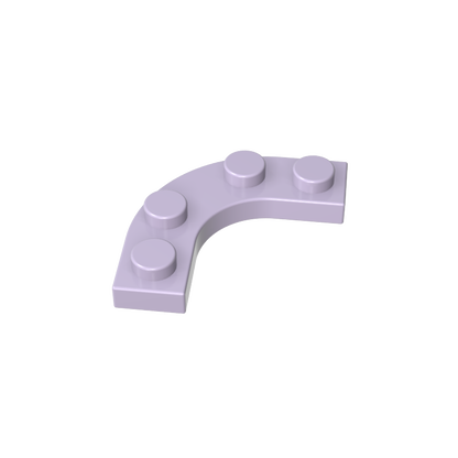 GDS-2191 - Plate Round Corner 3 x 3 with 2 x 2 Round Cutout