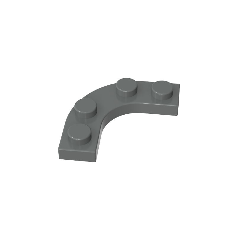 GDS-2191 - Plate Round Corner 3 x 3 with 2 x 2 Round Cutout