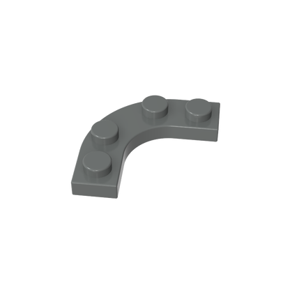 GDS-2191 - Plate Round Corner 3 x 3 with 2 x 2 Round Cutout