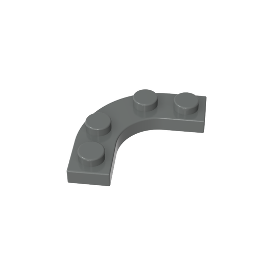 GDS-2191 - Plate Round Corner 3 x 3 with 2 x 2 Round Cutout