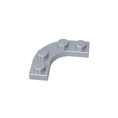 GDS-2191 - Plate Round Corner 3 x 3 with 2 x 2 Round Cutout