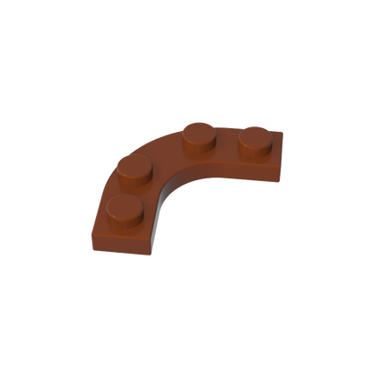 GDS-2191 - Plate Round Corner 3 x 3 with 2 x 2 Round Cutout