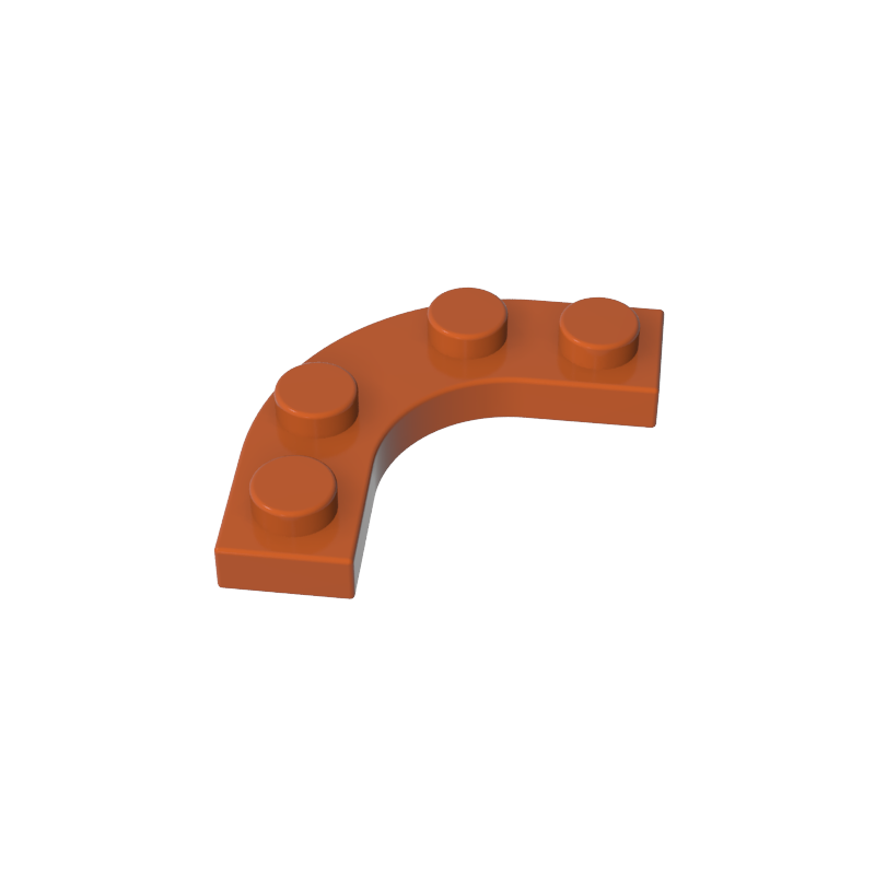 GDS-2191 - Plate Round Corner 3 x 3 with 2 x 2 Round Cutout