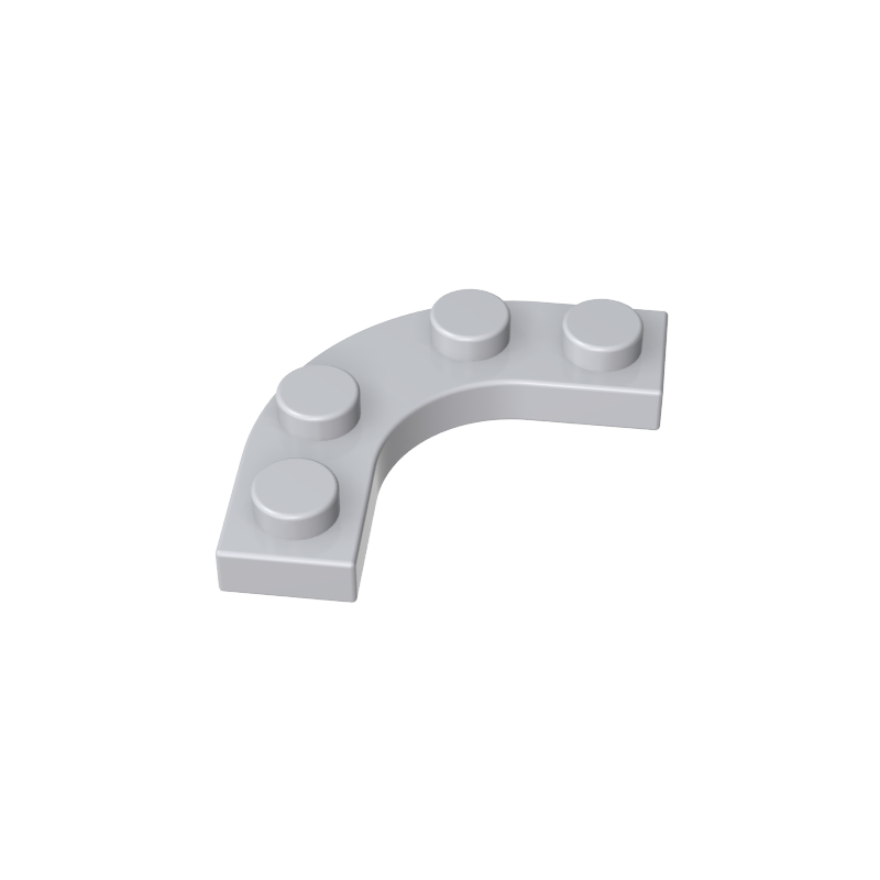 GDS-2191 - Plate Round Corner 3 x 3 with 2 x 2 Round Cutout