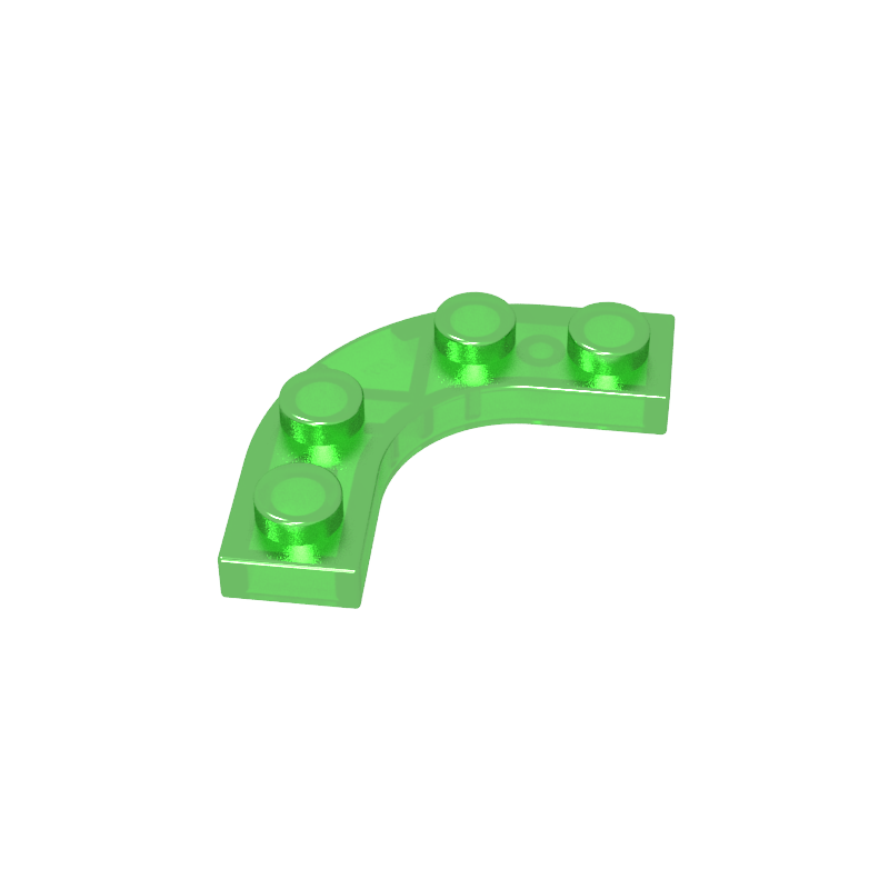 GDS-2191 - Plate Round Corner 3 x 3 with 2 x 2 Round Cutout