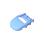 GDS-2195 - Wedge Curved 4 x 3 Cut Back with Cutout, Two Studs [Plain]