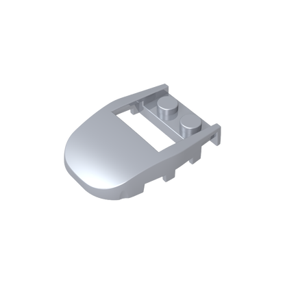 GDS-2195 - Wedge Curved 4 x 3 Cut Back with Cutout, Two Studs [Plain]