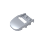 GDS-2195 - Wedge Curved 4 x 3 Cut Back with Cutout, Two Studs [Plain]