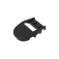 GDS-2195 - Wedge Curved 4 x 3 Cut Back with Cutout, Two Studs [Plain]
