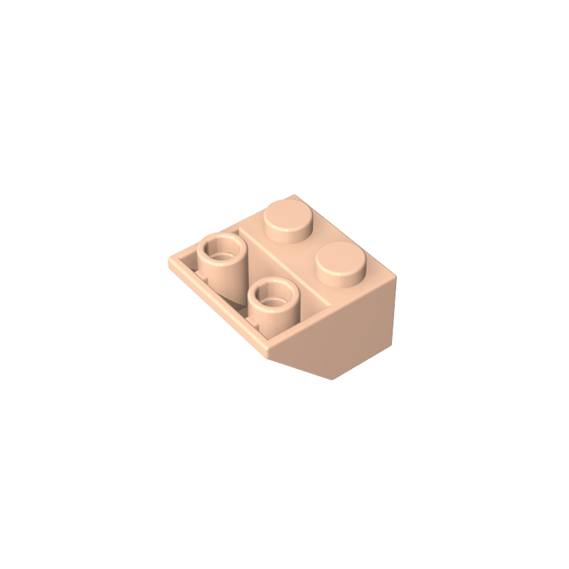 GDS-599 - Slope Inverted 45 Degrees 2 x 2 [Ovoid Bottom Pin, Bar-sized Stud Holes]