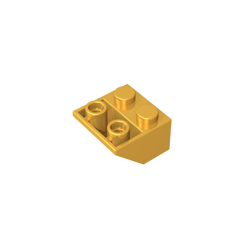 GDS-599 - Slope Inverted 45 Degrees 2 x 2 [Ovoid Bottom Pin, Bar-sized Stud Holes]