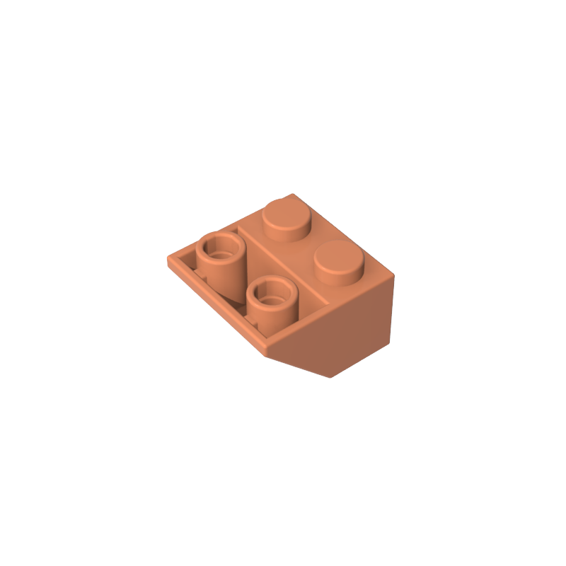 GDS-599 - Slope Inverted 45 Degrees 2 x 2 [Ovoid Bottom Pin, Bar-sized Stud Holes]