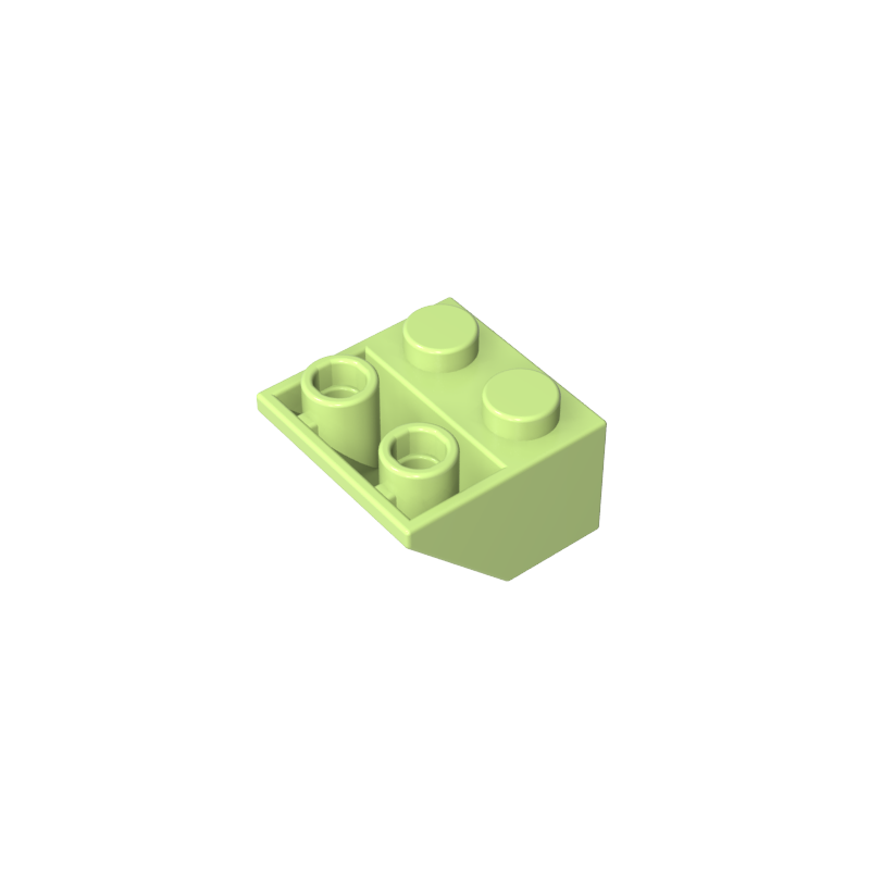 GDS-599 - Slope Inverted 45 Degrees 2 x 2 [Ovoid Bottom Pin, Bar-sized Stud Holes]