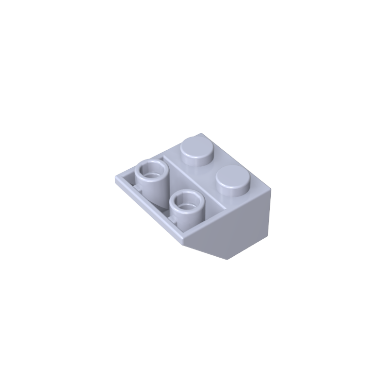 GDS-599 - Slope Inverted 45 Degrees 2 x 2 [Ovoid Bottom Pin, Bar-sized Stud Holes]